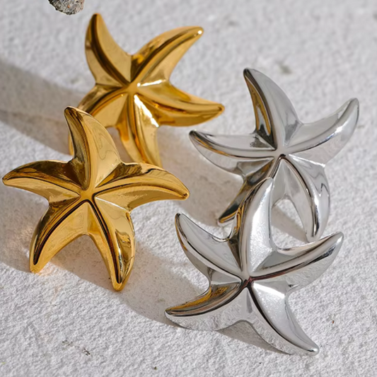 Bold Starfish Stud Earrings