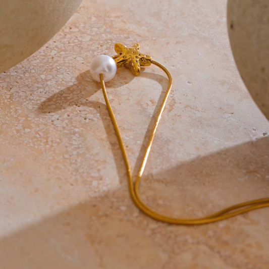 Starfish & Pearl Necklace
