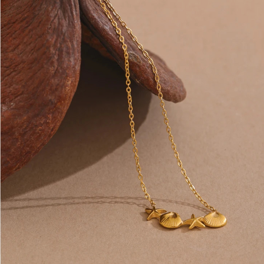 Small Starfish & Shell Necklace
