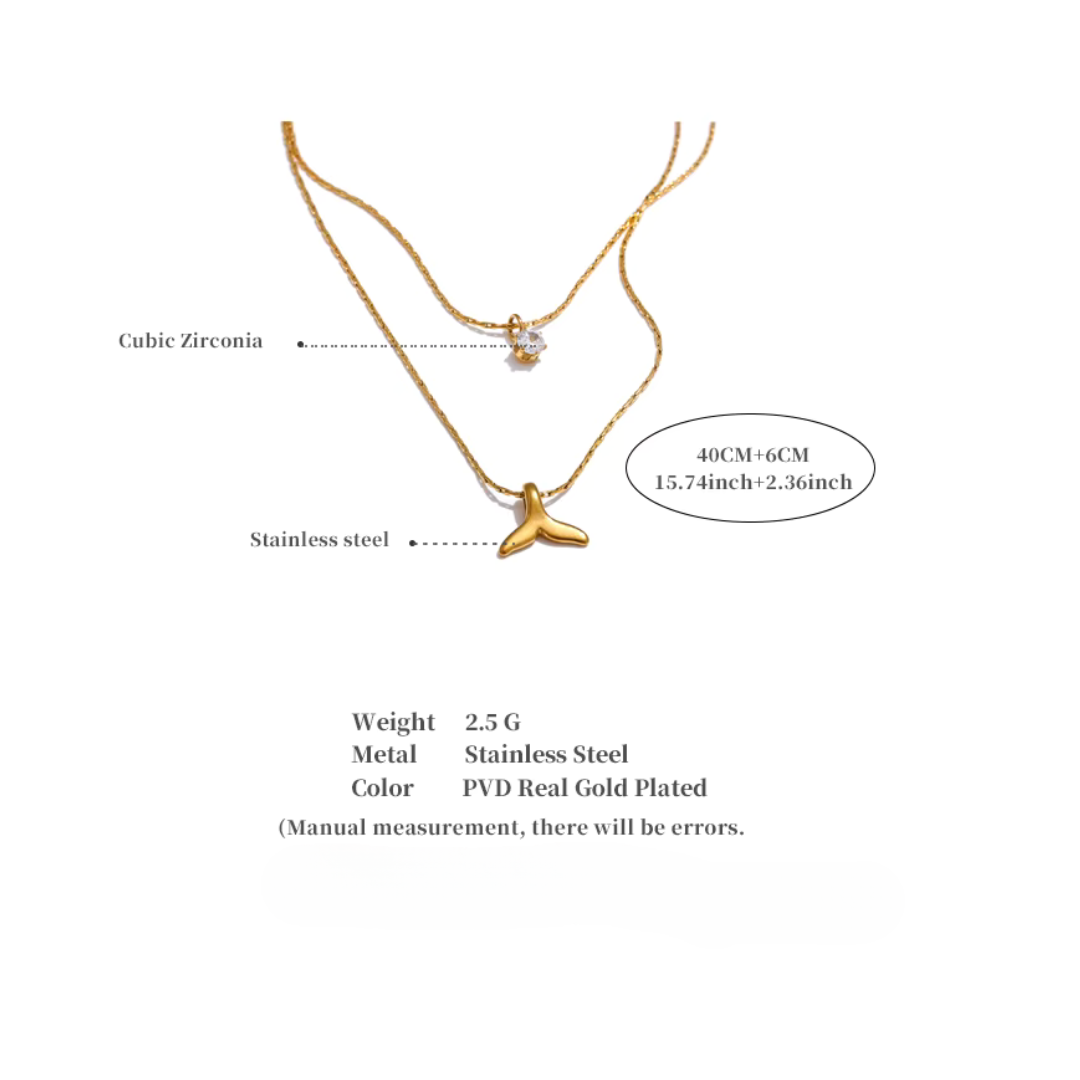 Mermaid Tail Layered Necklace