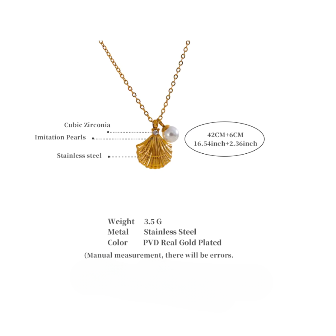Shell Pendant Collar Necklace