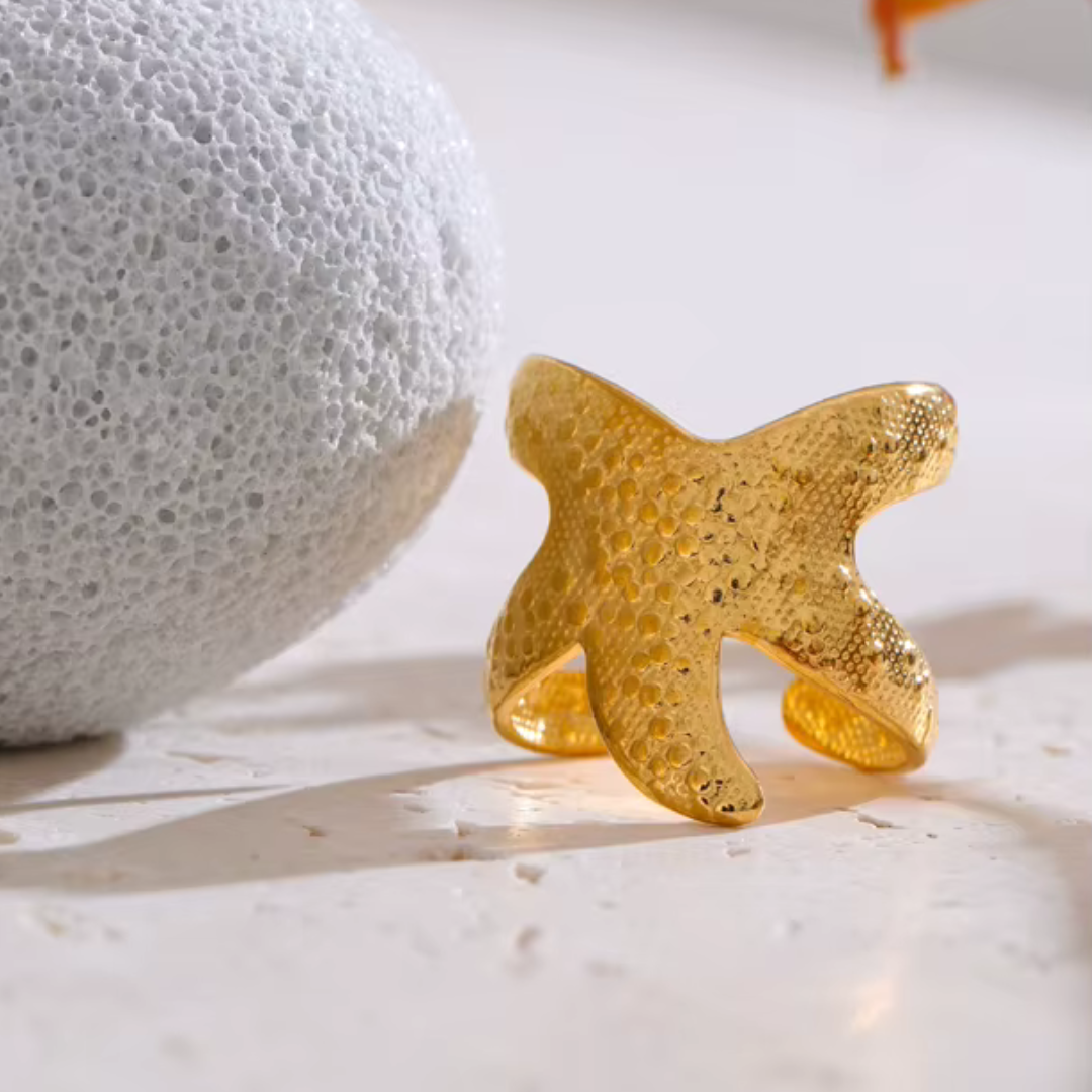 Textured Starfish Ring - Adjustable