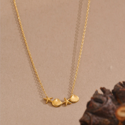 Small Starfish & Shell Necklace
