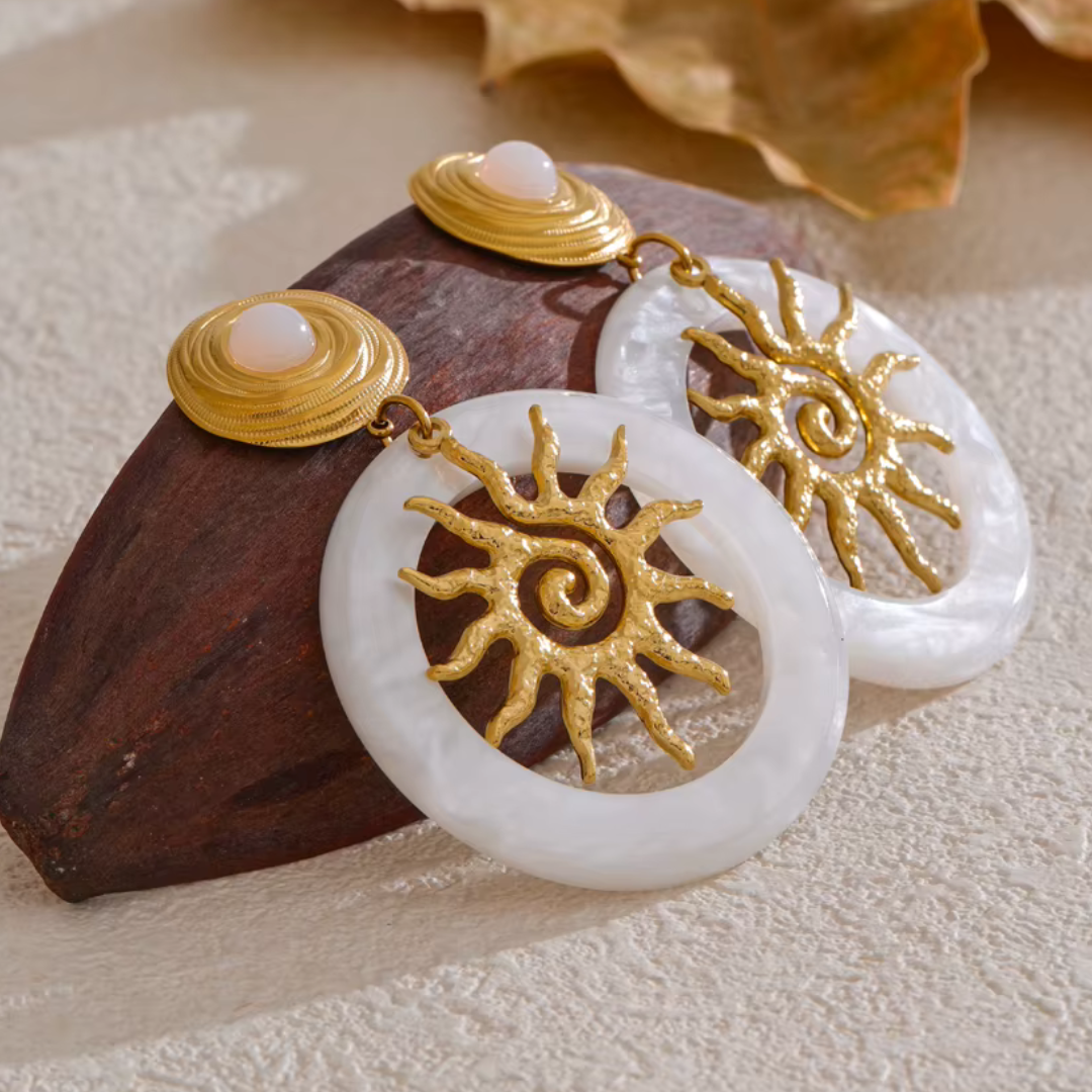 Sun Acrylic Statement Earrings