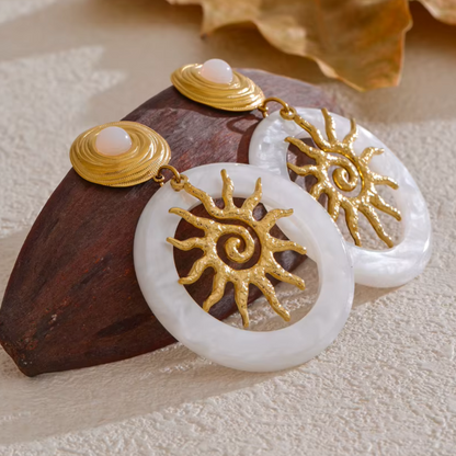 Sun Acrylic Statement Earrings