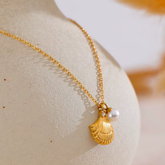 Shell Pendant Collar Necklace