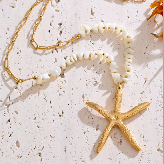 Ocean Star Shell Statement Necklace