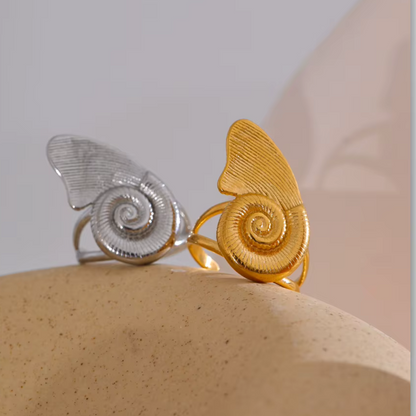 Conch Geometric Open Ring
