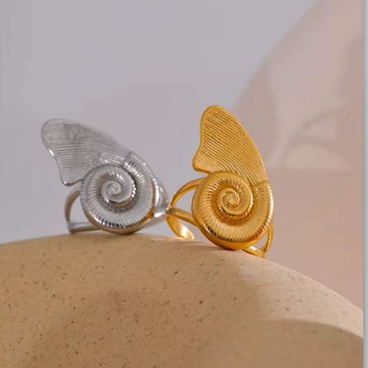 Conch Geometric Open Ring
