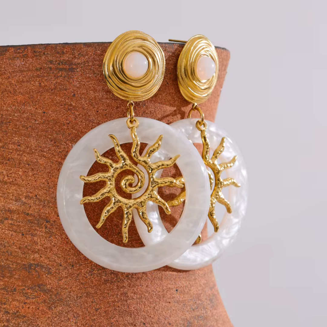 Sun Acrylic Statement Earrings