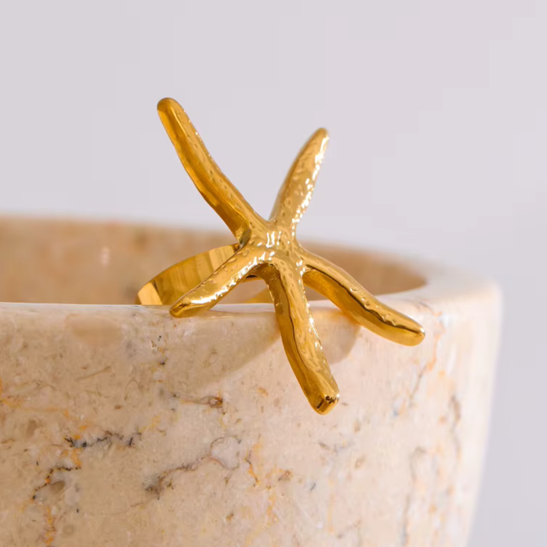 Large Starfish Open Ring