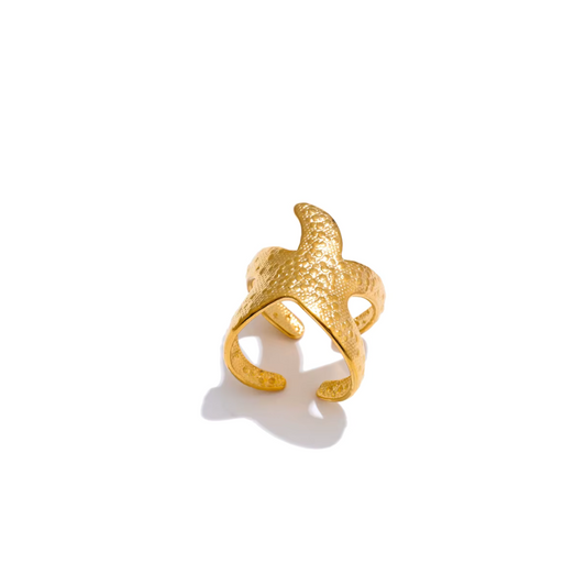 Textured Starfish Ring - Adjustable