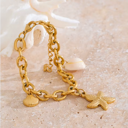 Ocean Pendant Charm Bracelet