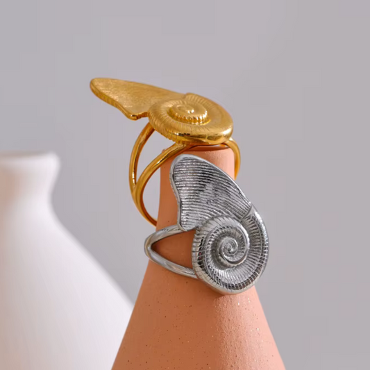 Conch Geometric Open Ring