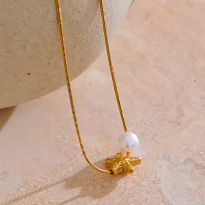 Starfish & Pearl Necklace