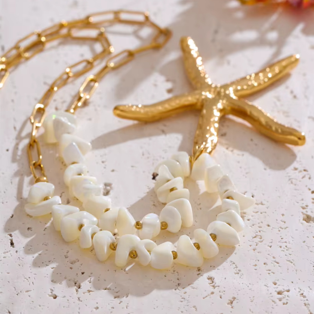Ocean Star Shell Statement Necklace