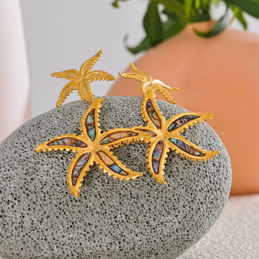 Bold Starfish Flower Earrings – Summer Statement
