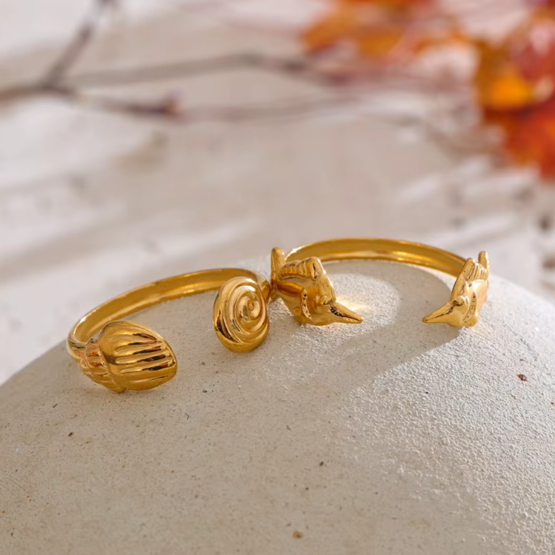 Ocean-Inspired Adjustable Rings