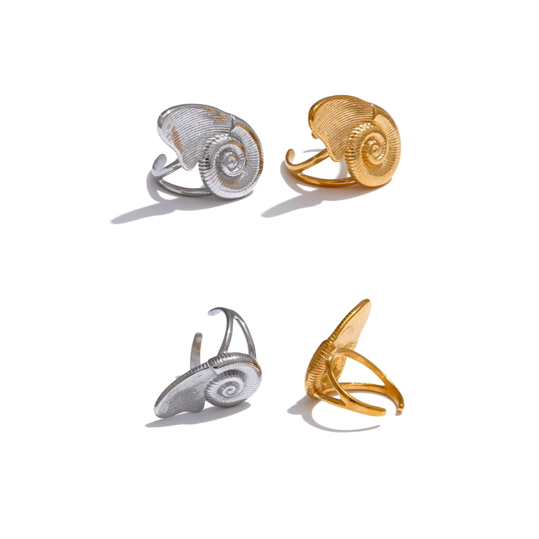 Conch Geometric Open Ring