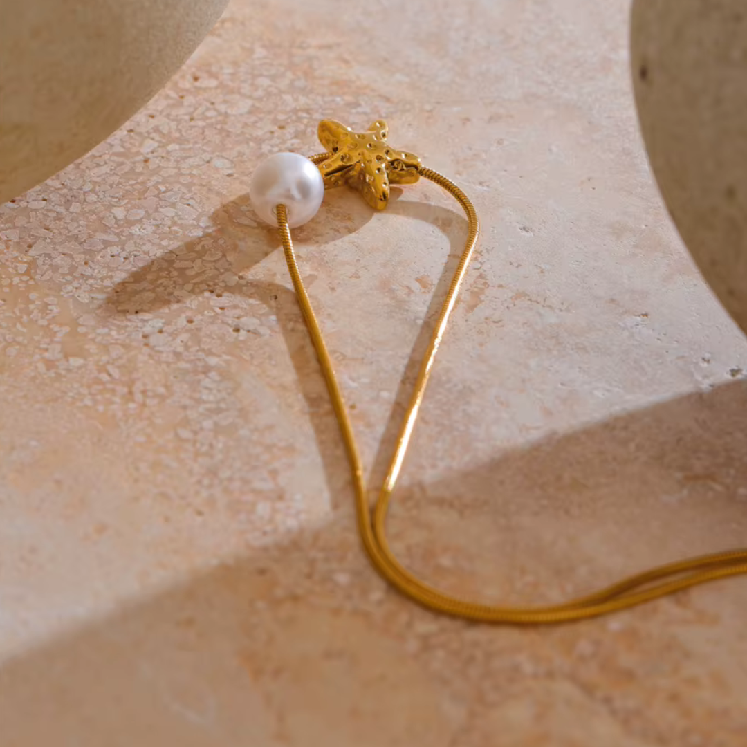 Starfish & Pearl Necklace