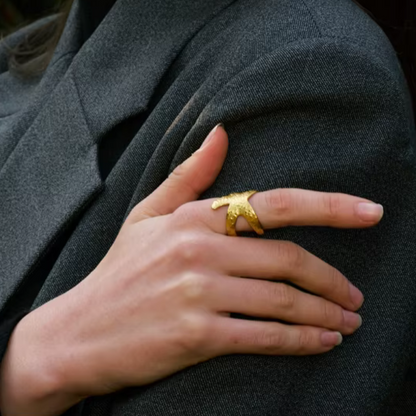 Textured Starfish Ring - Adjustable
