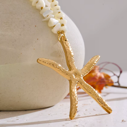 Ocean Star Shell Statement Necklace