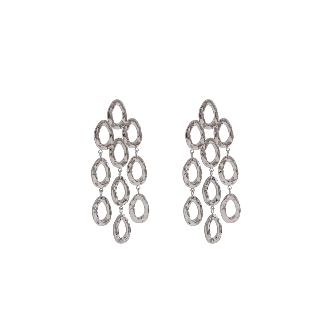 Golden Drop Statement Earrings (Available in silver)
