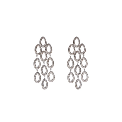 Golden Drop Statement Earrings (Available in silver)