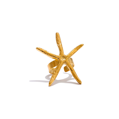 Large Starfish Open Ring