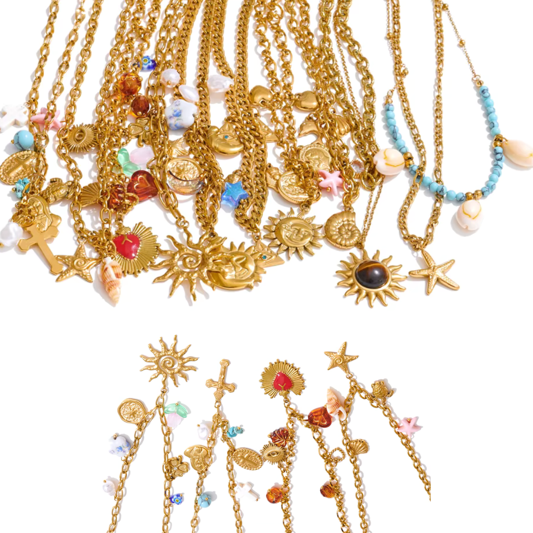 Everyday Must-Haves: Golden Charm Necklace Collection (various)