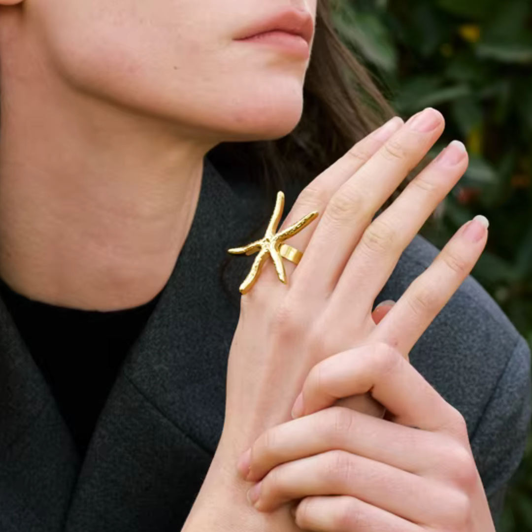 Large Starfish Open Ring