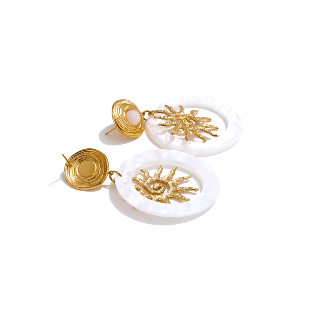 Sun Acrylic Statement Earrings