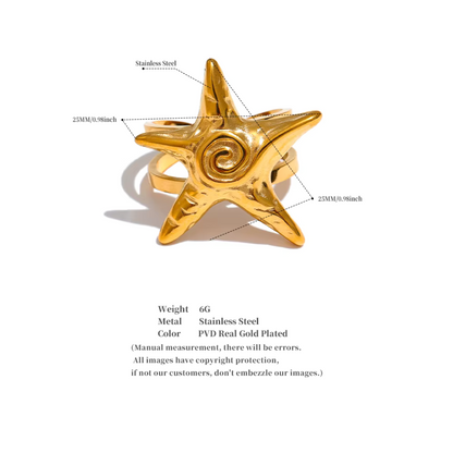 Starfish Bold Open Ring