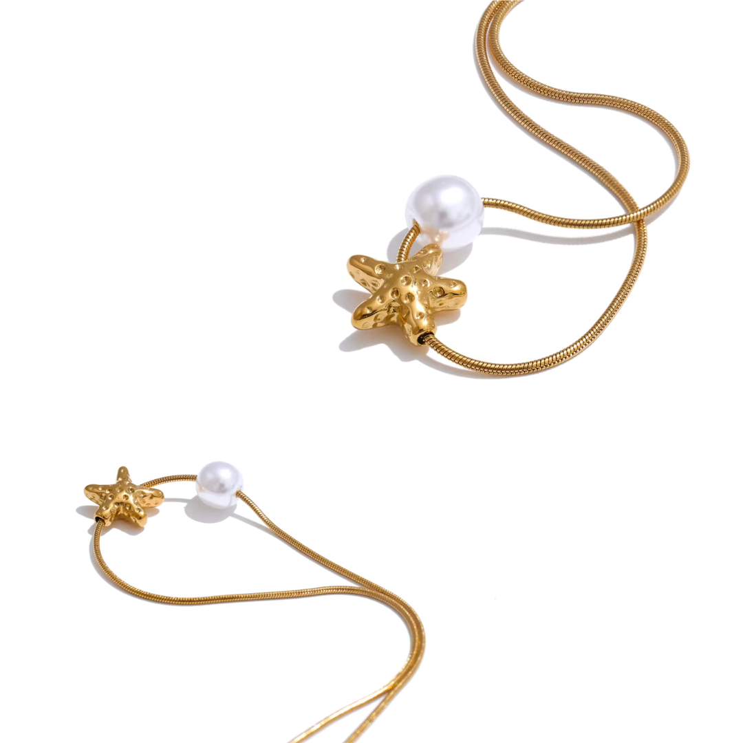 Starfish & Pearl Necklace