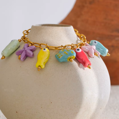 Y2K Starfish Fish Necklace or Bracelet