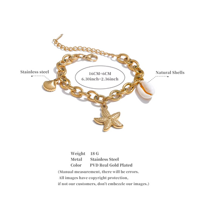 Ocean Pendant Charm Bracelet