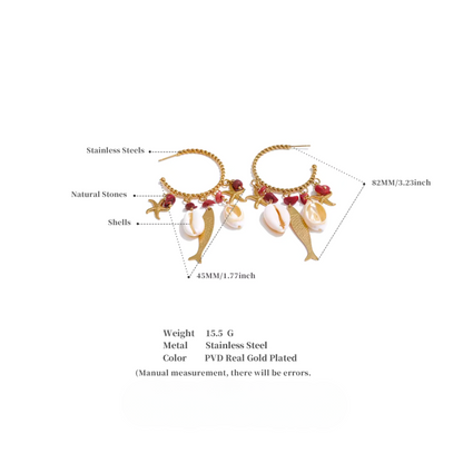 Ocean Muse Hoop Earrings