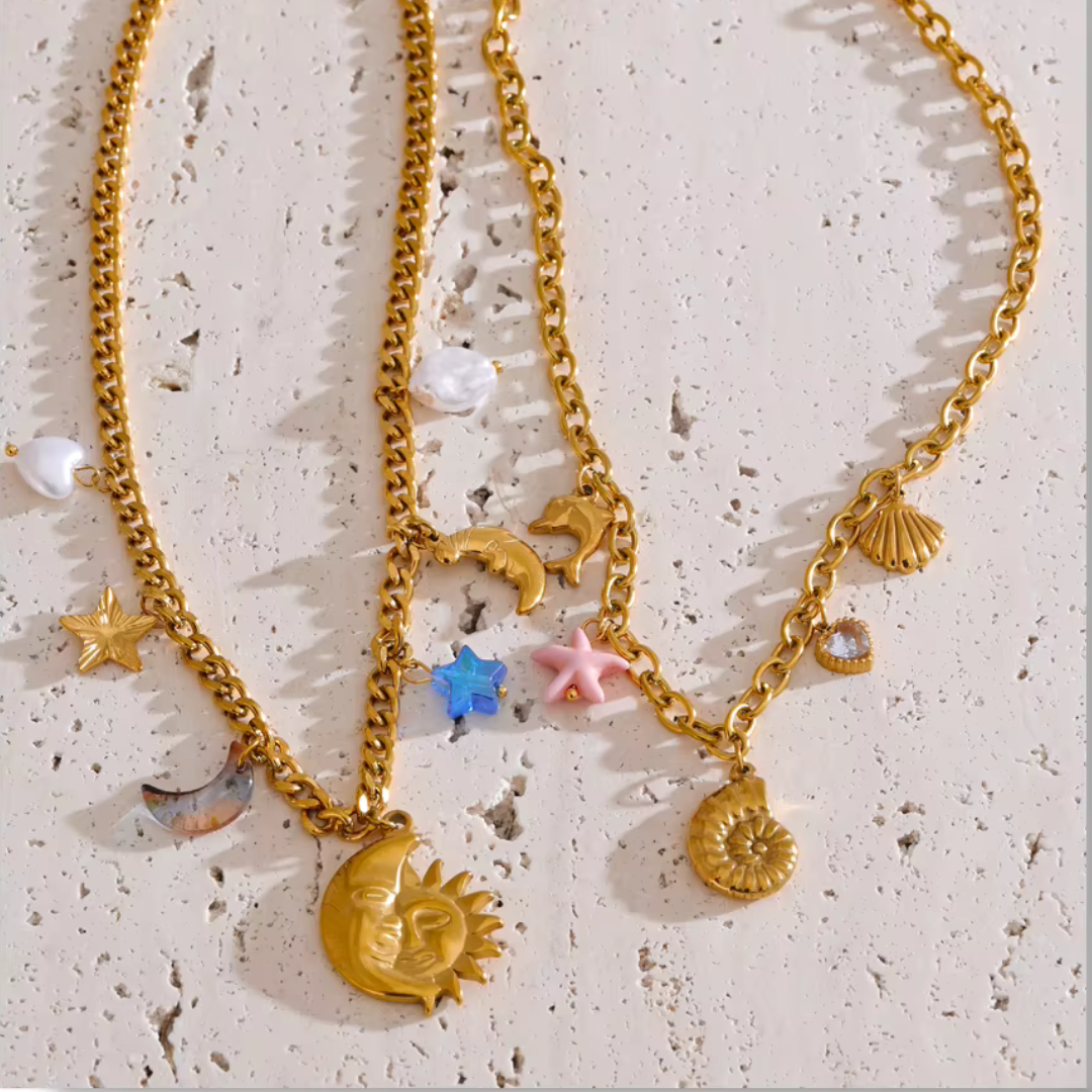 Everyday Must-Haves: Golden Charm Necklace Collection (various)