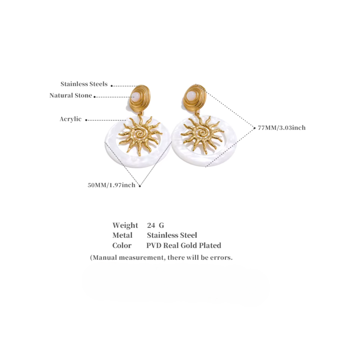 Sun Acrylic Statement Earrings