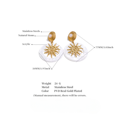 Sun Acrylic Statement Earrings