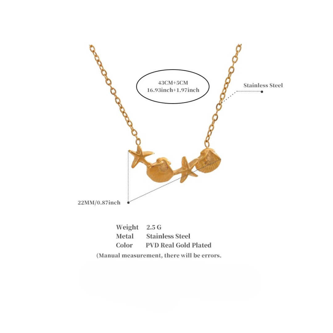 Small Starfish & Shell Necklace