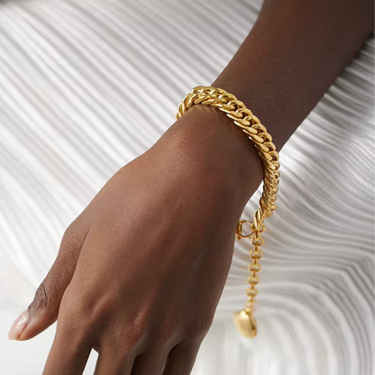Shell & Pearl Chain Bracelet