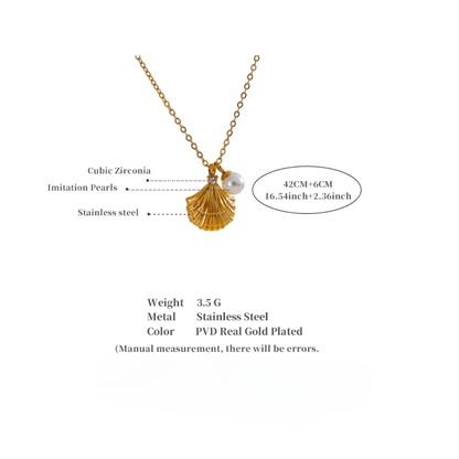 Shell Pendant Collar Necklace