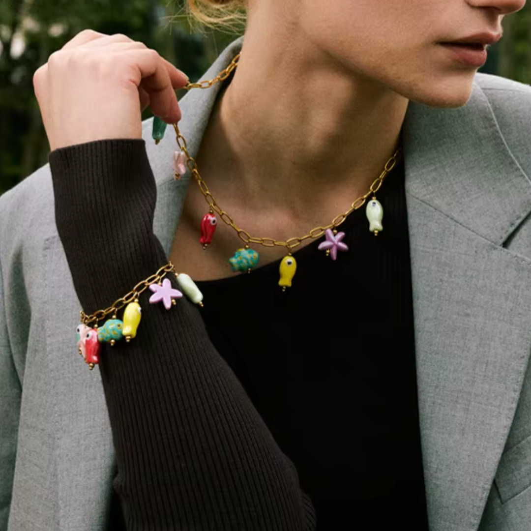 Y2K Starfish Fish Necklace or Bracelet