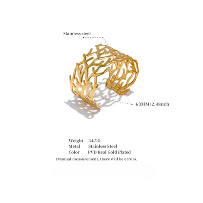 Seaweed Wave Cuff Bracelet