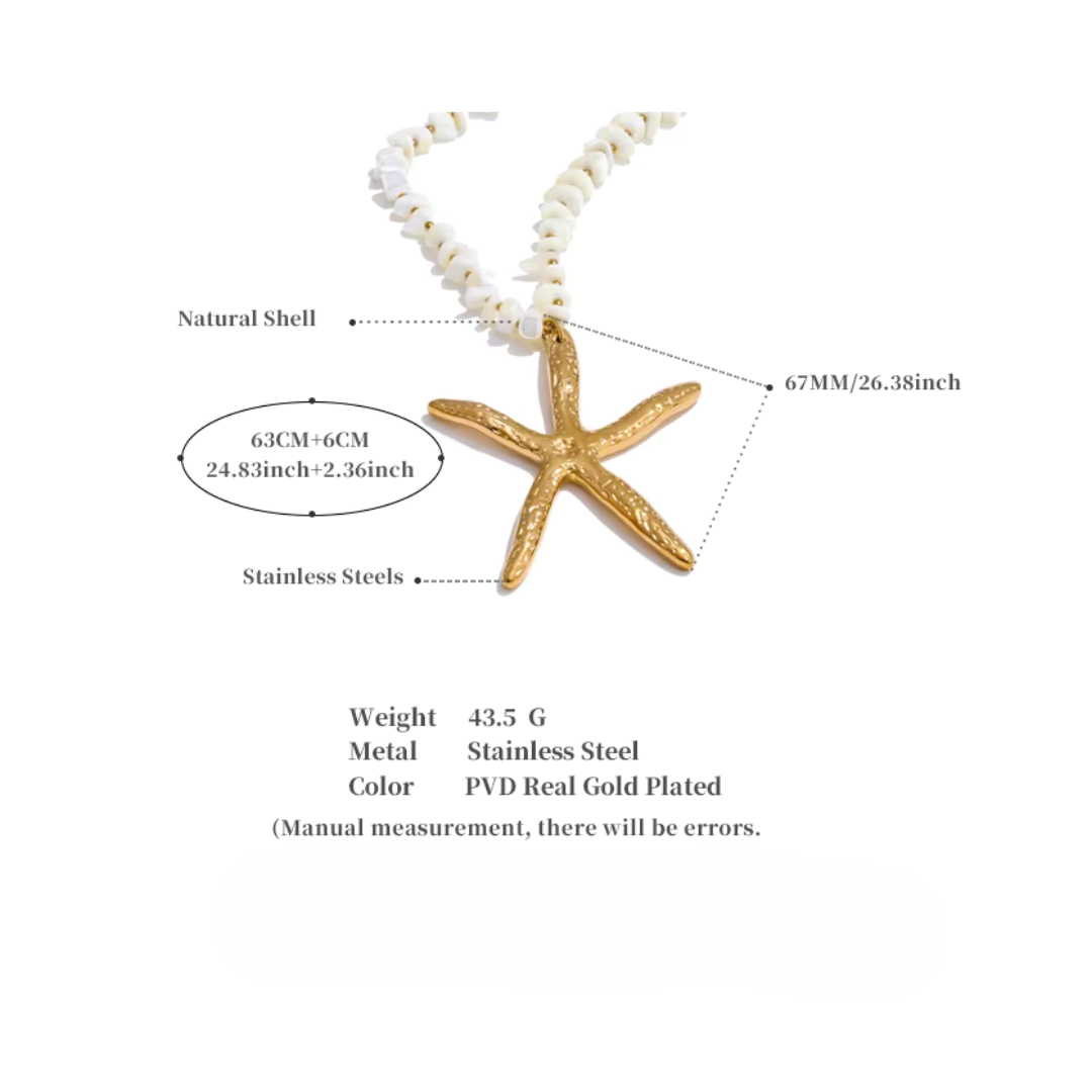 Ocean Star Shell Statement Necklace