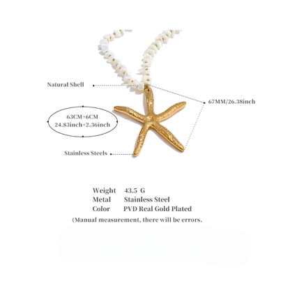 Ocean Star Shell Statement Necklace