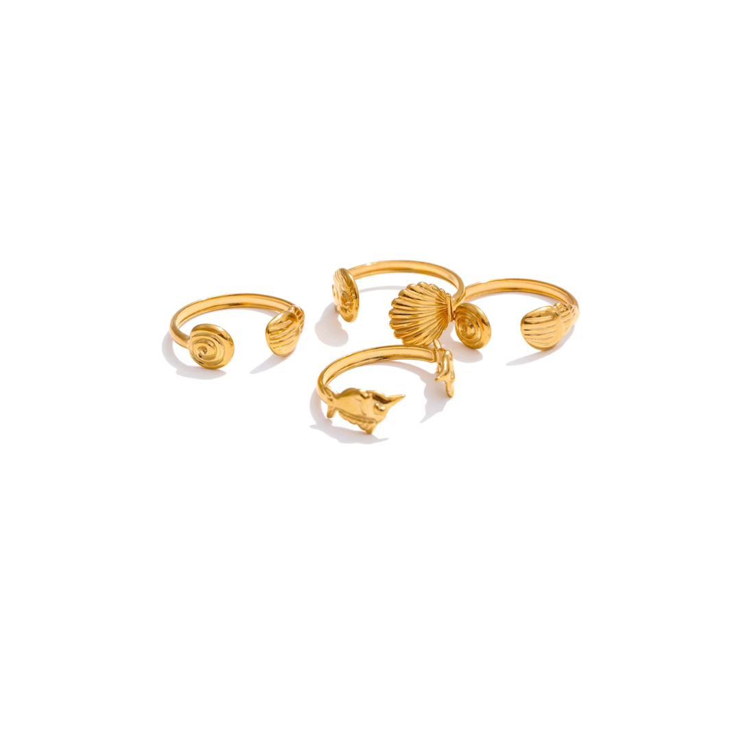 Ocean-Inspired Adjustable Rings