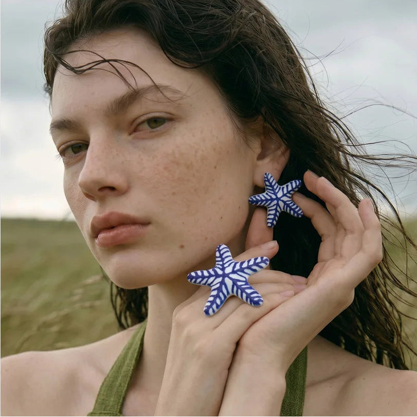The Meridian Starfish Earrings or Ring Set