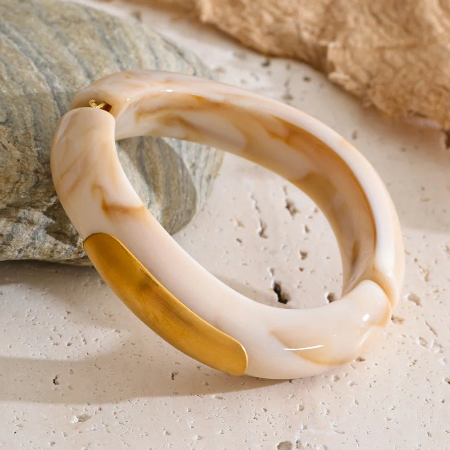 Beige Luxe Resin Statement Bangle (5 styles)